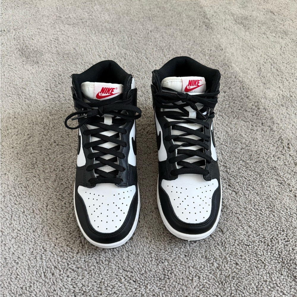Nike Women’s Black and White Panda Dunks High-Top Sneakers